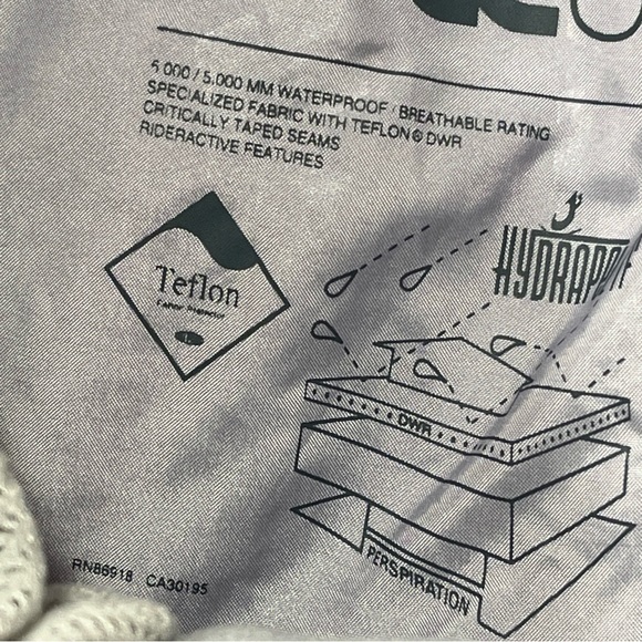 Ride GRAY Snowboard Pants Cell 5 Medium Series 5K Waterproof Teflon BELT pockets - Picture 12 of 16